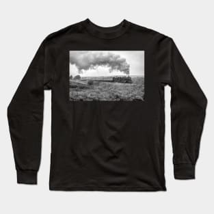 Black 5 on a Misty Day - Black and White Long Sleeve T-Shirt